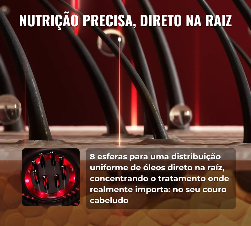 LumiHair - Escova 3 em 1 para fortalecimento dos fios