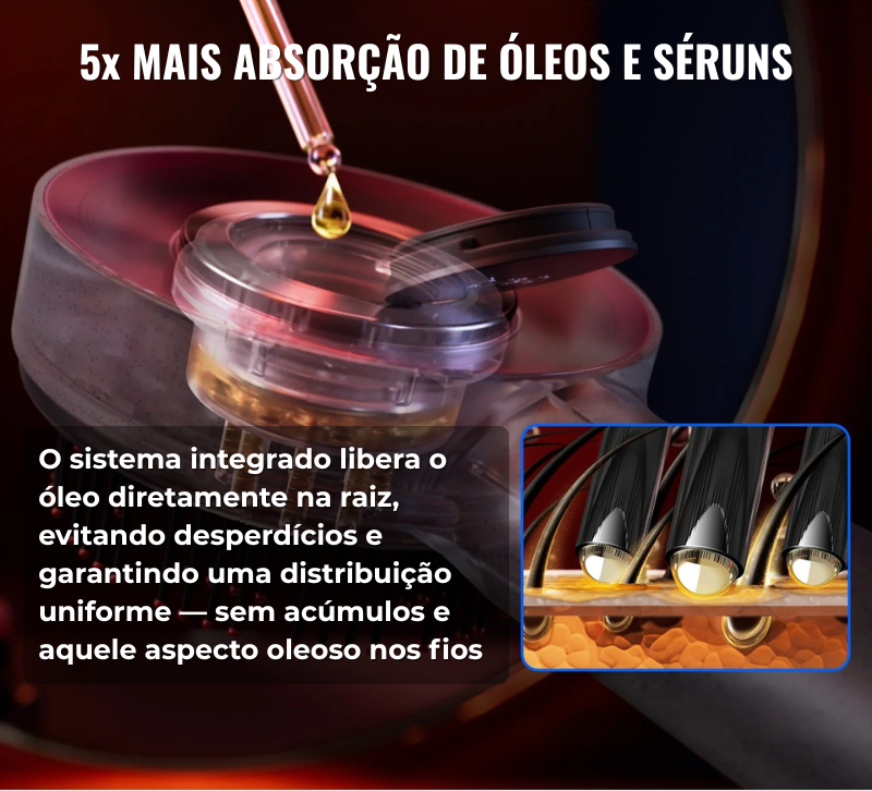 LumiHair - Escova 3 em 1 para fortalecimento dos fios