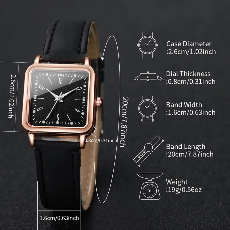 Kit 4 Relógios Minimalistas de Luxo – Masculino e Feminino com Pulseira de Couro, Estilo Casual e Executivo Quartzo