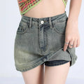 Saia Jeans Feminina Retrô Cintura Alta – Modela e Valoriza